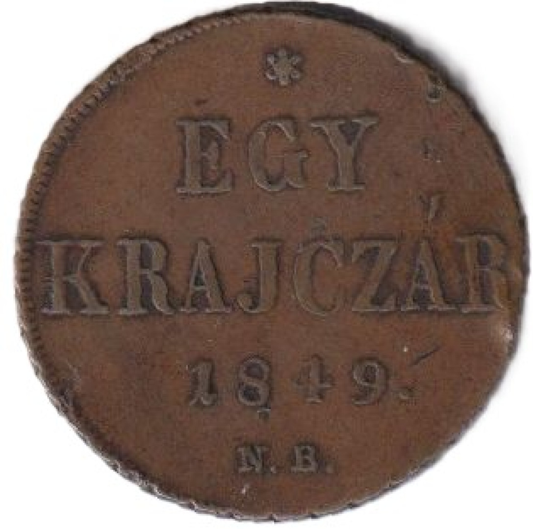 Szabadságharc 1 krajcár 1849.NB Bronz