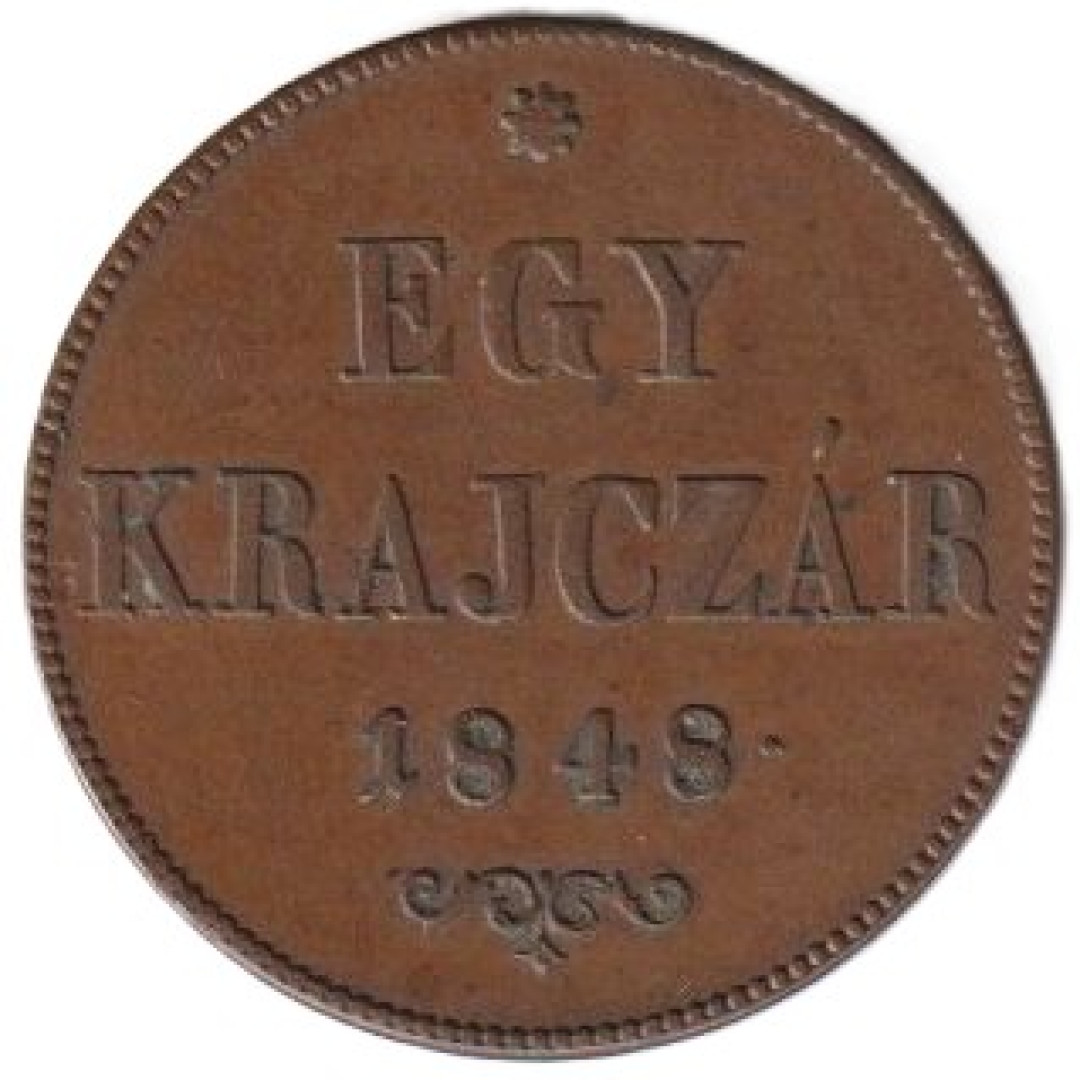 Szabadságharc 1 krajcár 1848. Bronz
