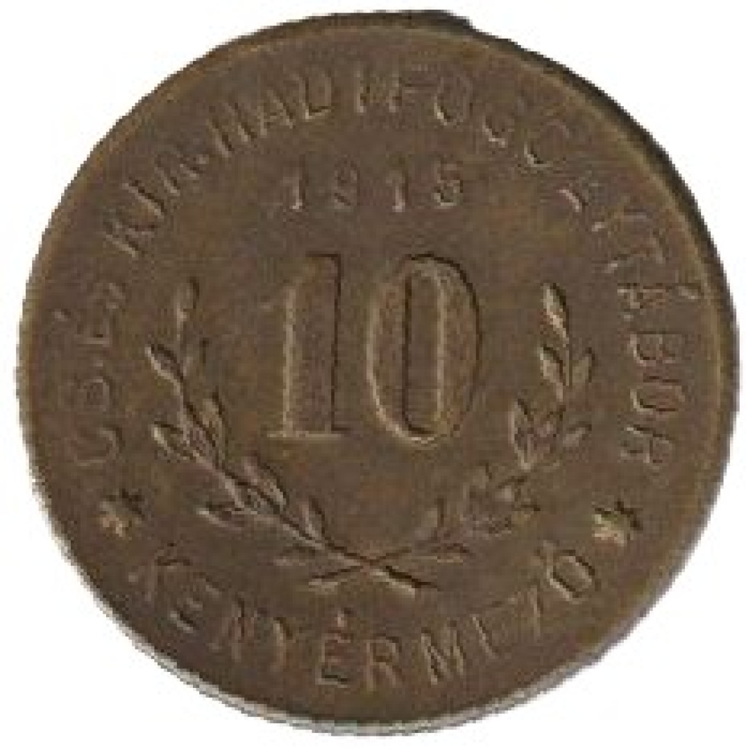 Hadifogolytábor Kenyármező 10 fillér 1915. Bronz 19,1mm