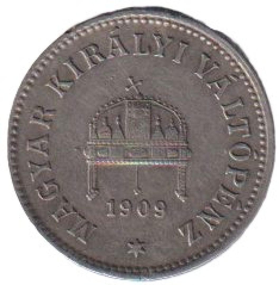 Ferenc József 10 fillér 1909.KB Nikkel