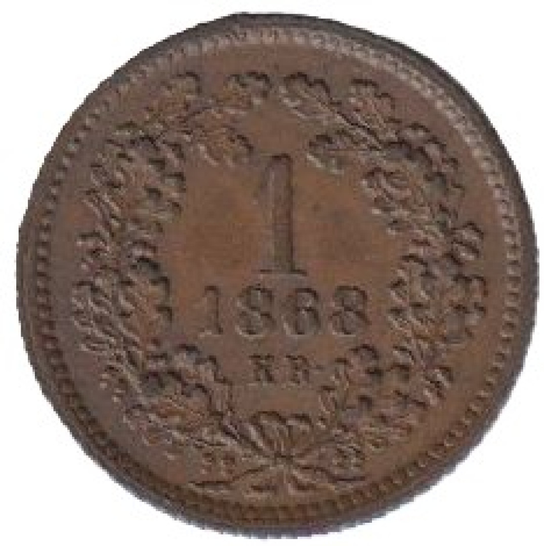 Ferenc József 1 krajcár 1868.KB Bronz