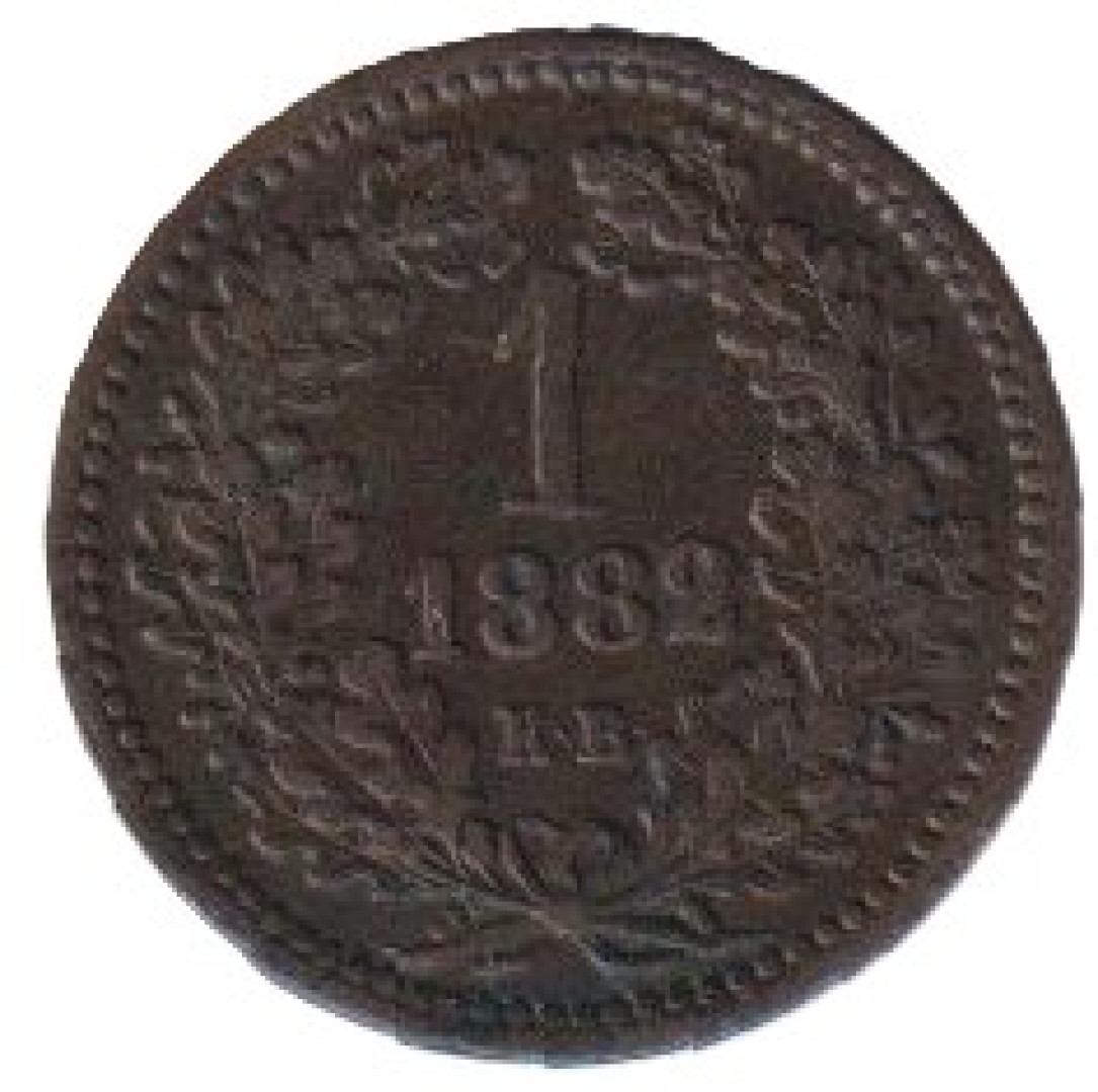 Ferenc József 1 krajcár 1882.KB Bronz