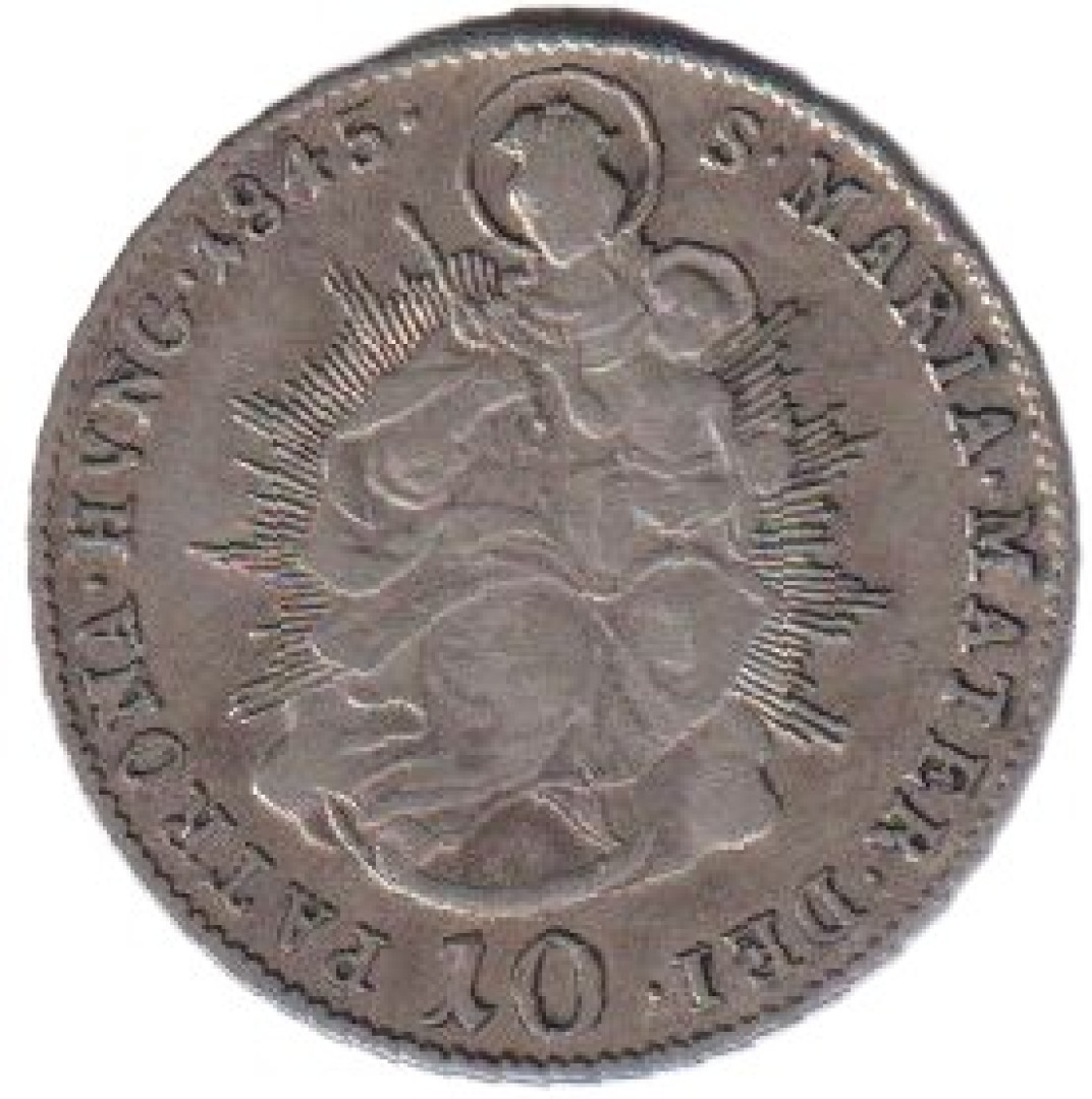 V. Ferdinánd 10 krajcár 1845.B  Ezüst 500  3,89g  23mm