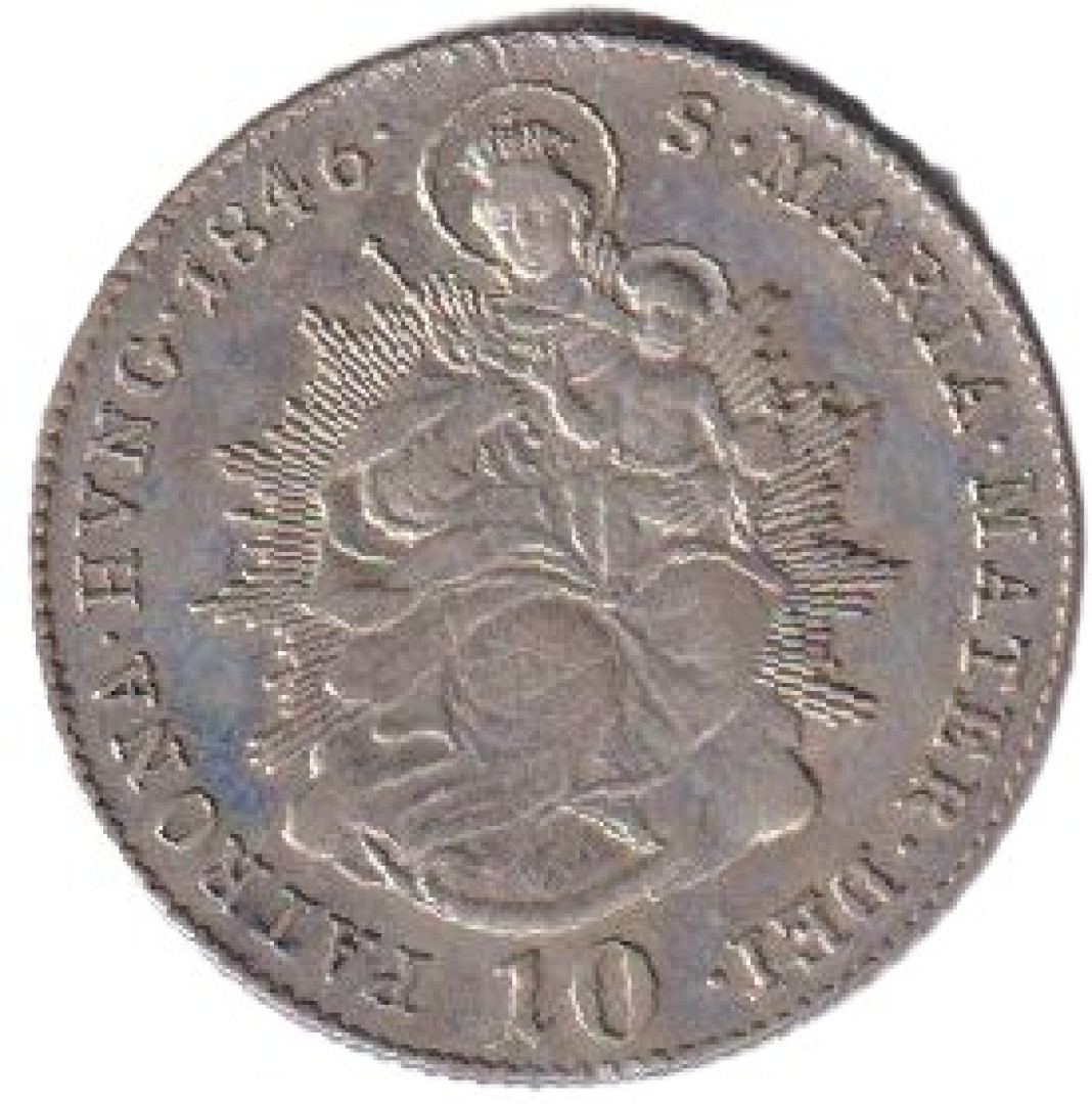 V. Ferdinánd 10 krajcár 1846.B  Ezüst 500  3,89g  23mm