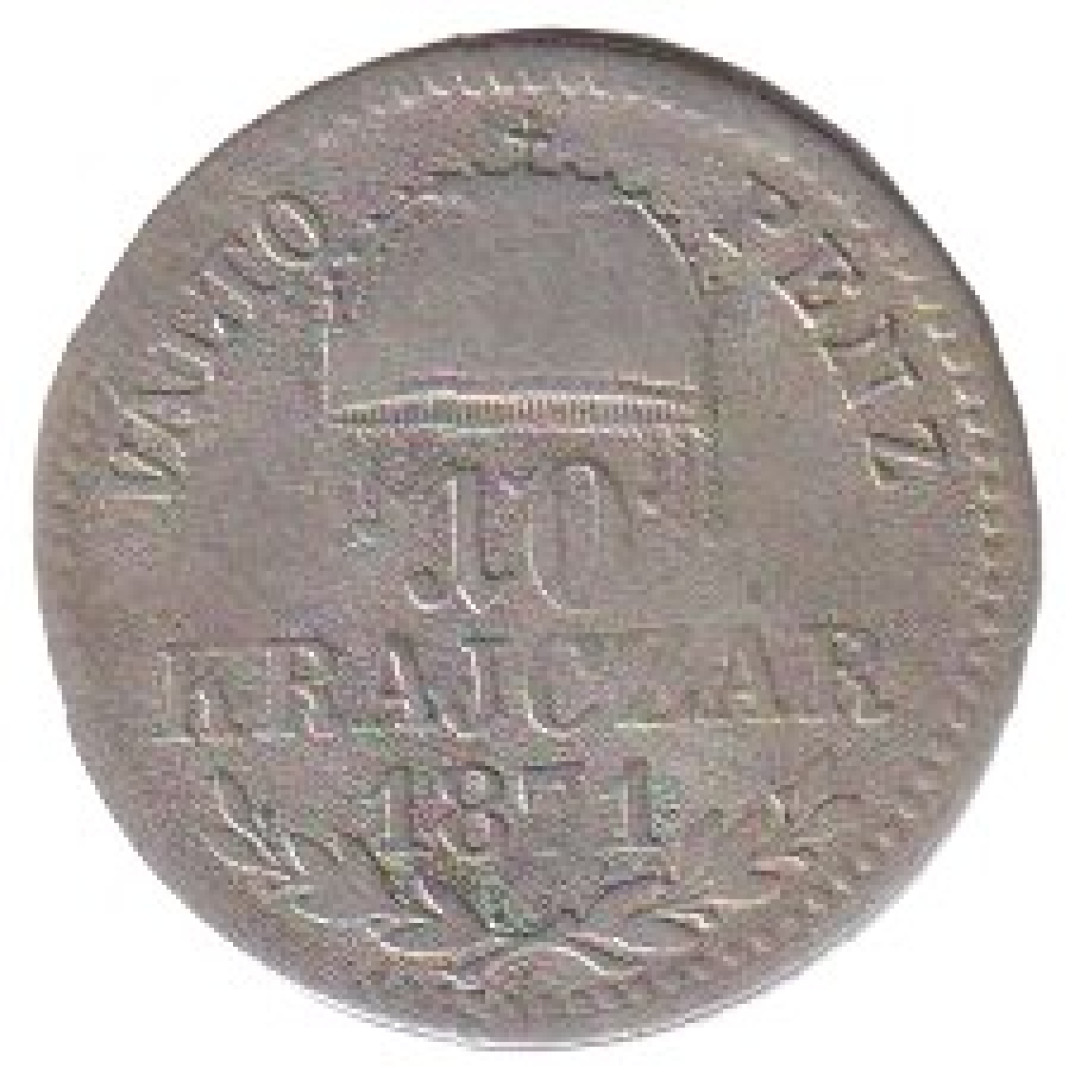 Ferenc József 10 krajcár 1871.GYF  Ezüst 400  1,66g  19mm