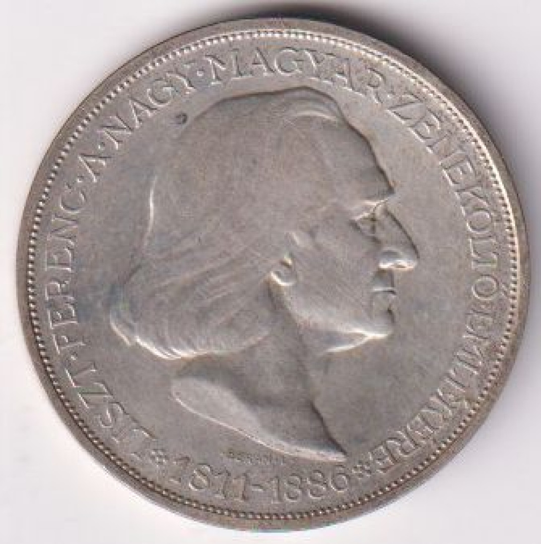 2 Pengő 1935. Liszt F. Ezüst 640 10g 27mm