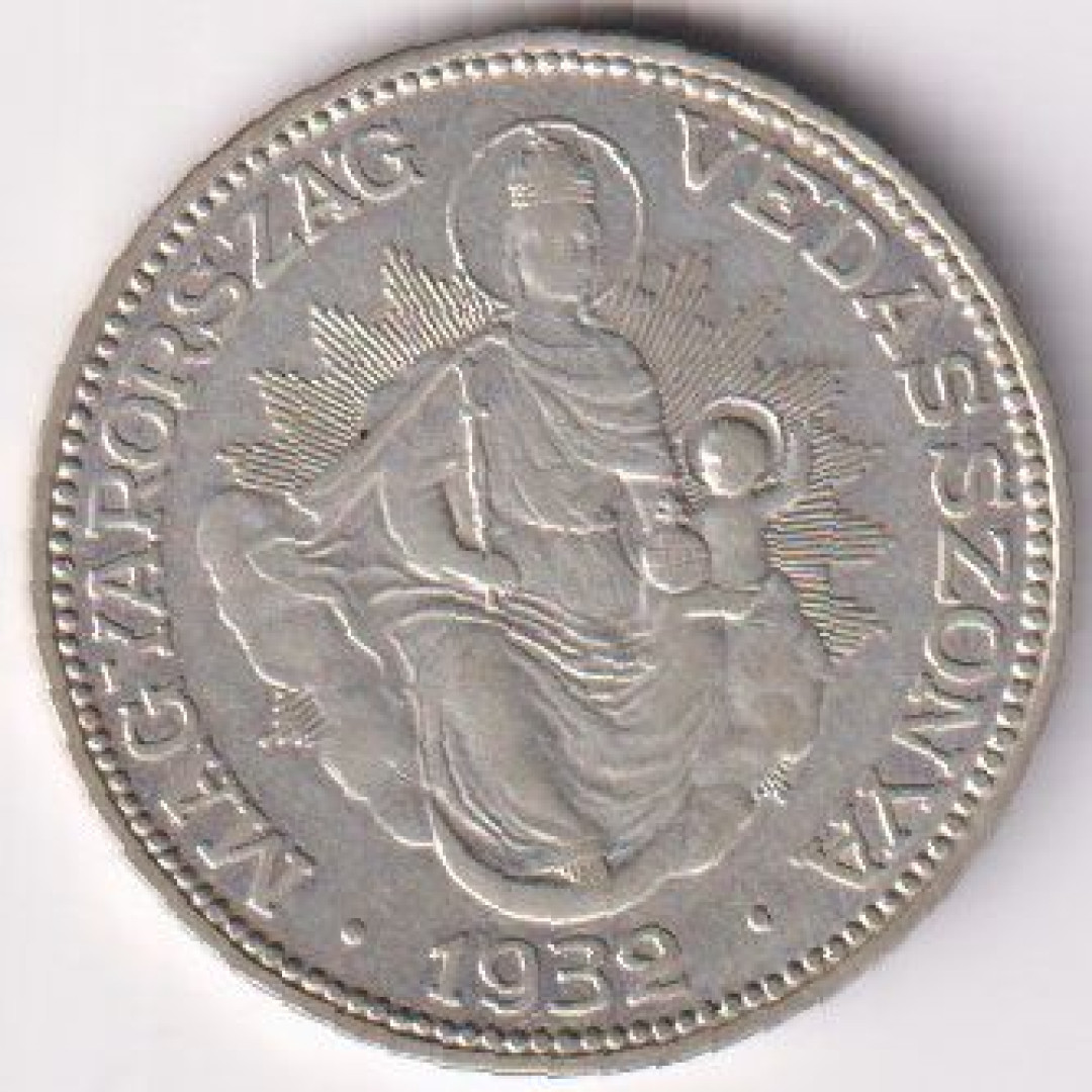 2 Pengő 1932. Ezüst 640 10g 27mm