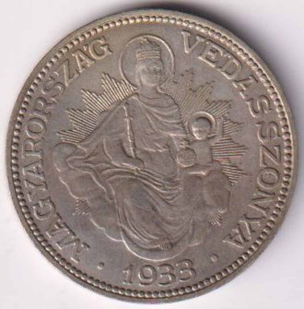 2 Pengő 1933. Ezüst 640 10g 27mm