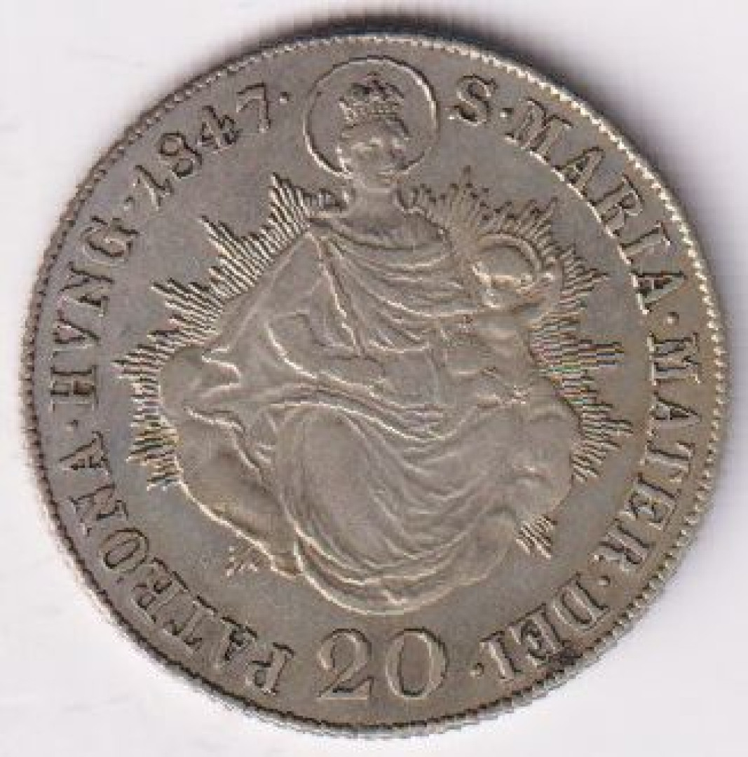 V.Ferdinánd 20 krajcár 1847.B Ezüst 640  6,68g  26mm