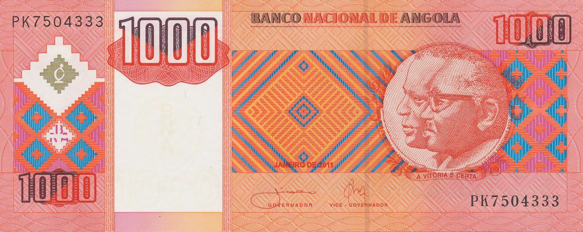 Angola 1000 kwanzas 2011.   P 150   (N)