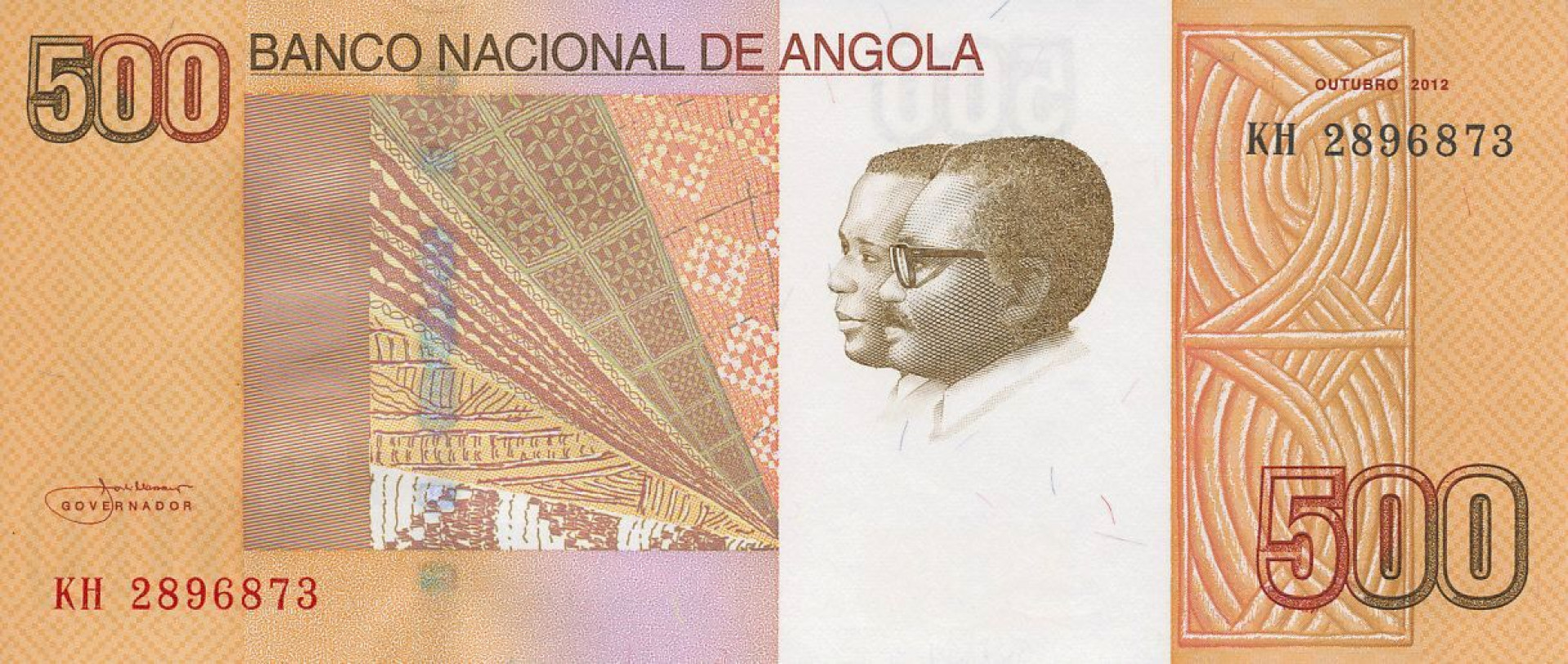 Angola 500 kwanzas 2012. P 155 (N)
