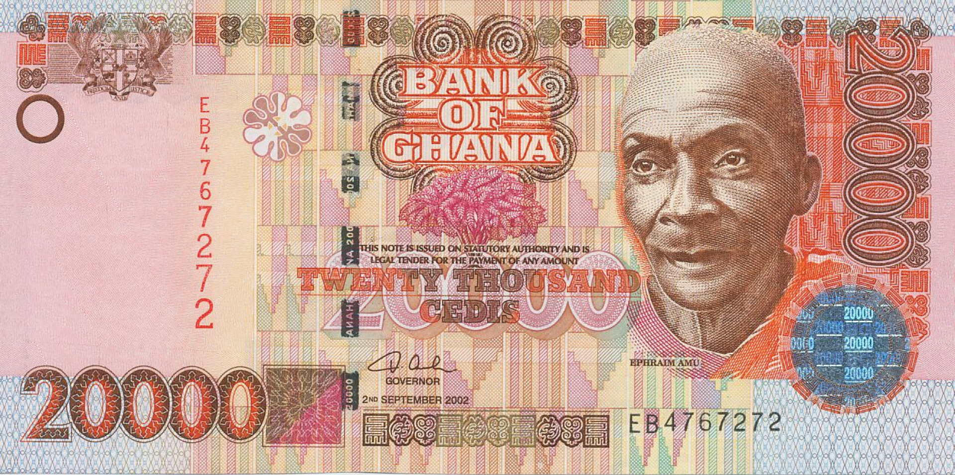 Ghana 20000 cedis 2002.  P 36   (N)
