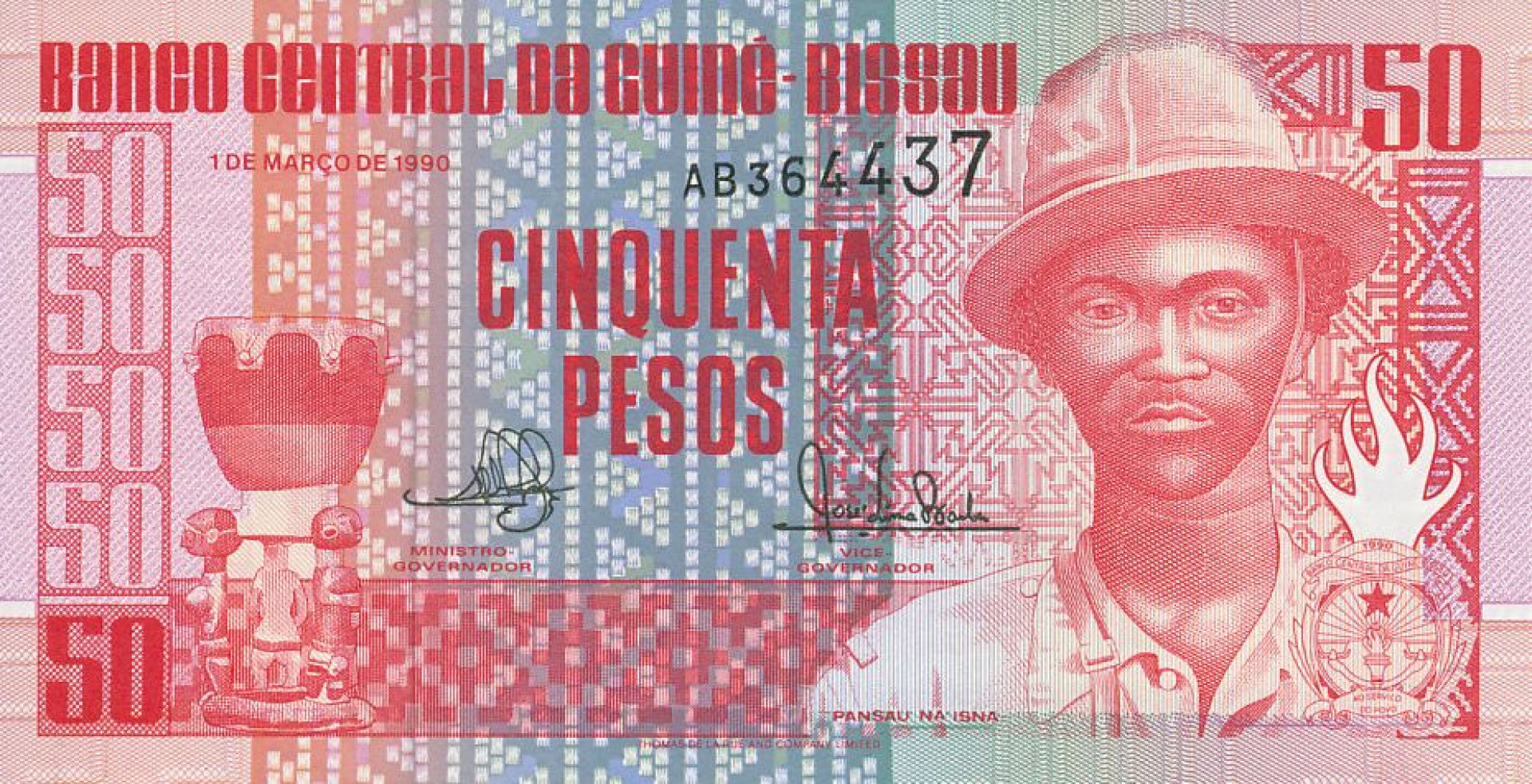 Guinea-Bissau 50 pesos 1990. P 10 (N)