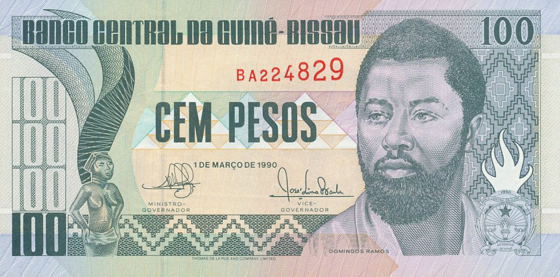 Guinea-Bissau 100 pesos 1990. P 11 (N)