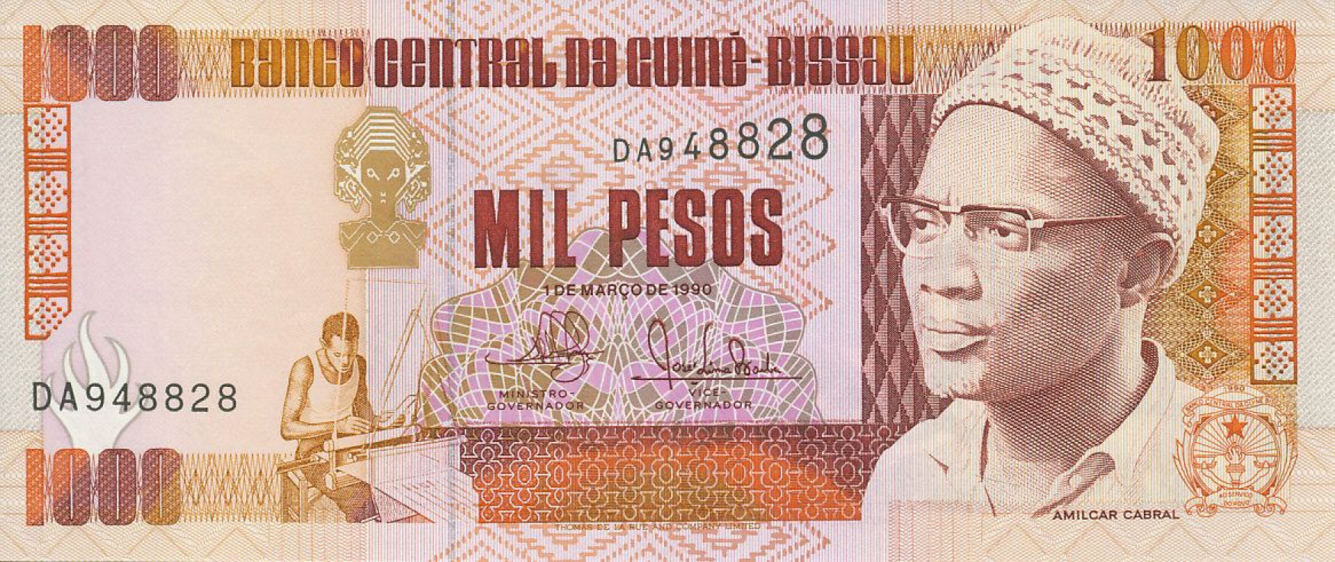 Guinea-Bissau 1000 pesos 1990. P 13a (N)
