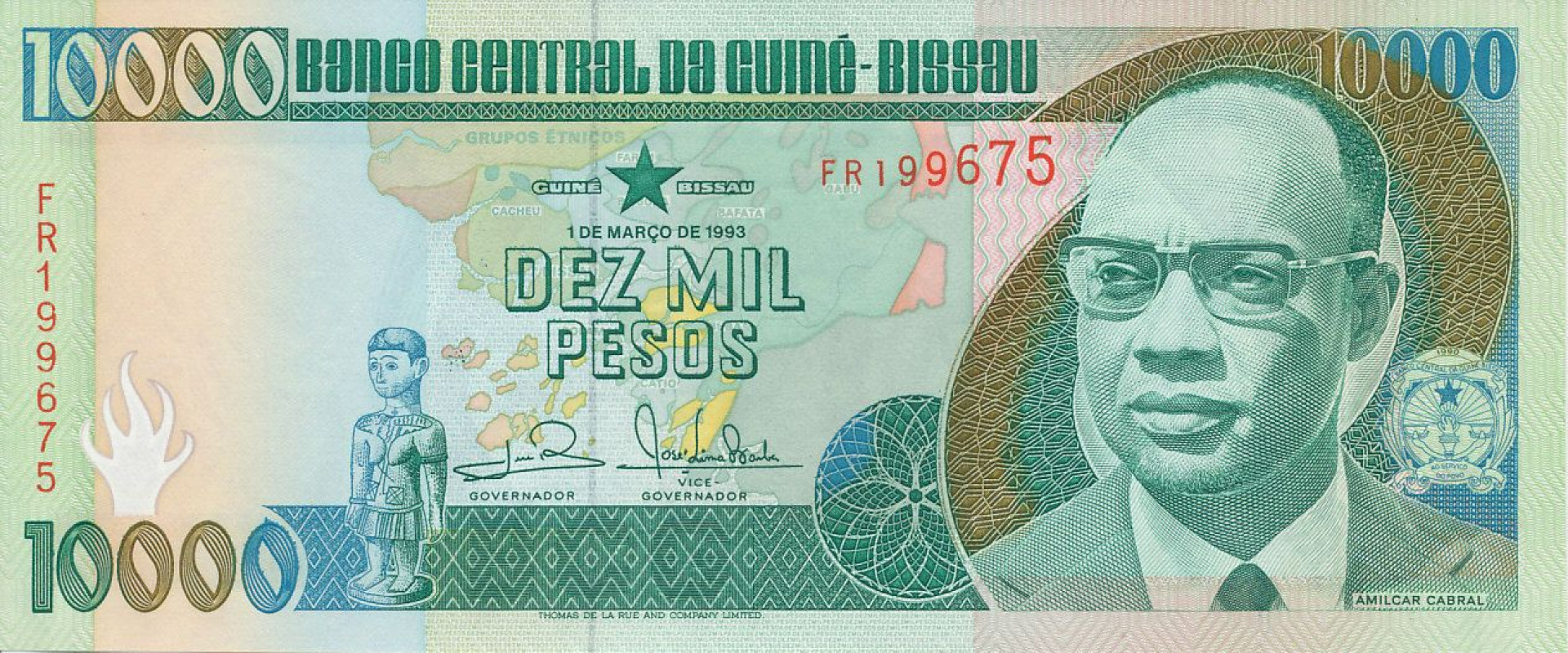Guinea-Bissau 10000 pesos 1993. P 15b (N)