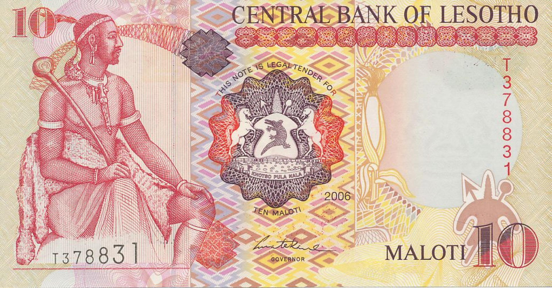 Lesotho 10 maloti 2006.   P 15d   (N)