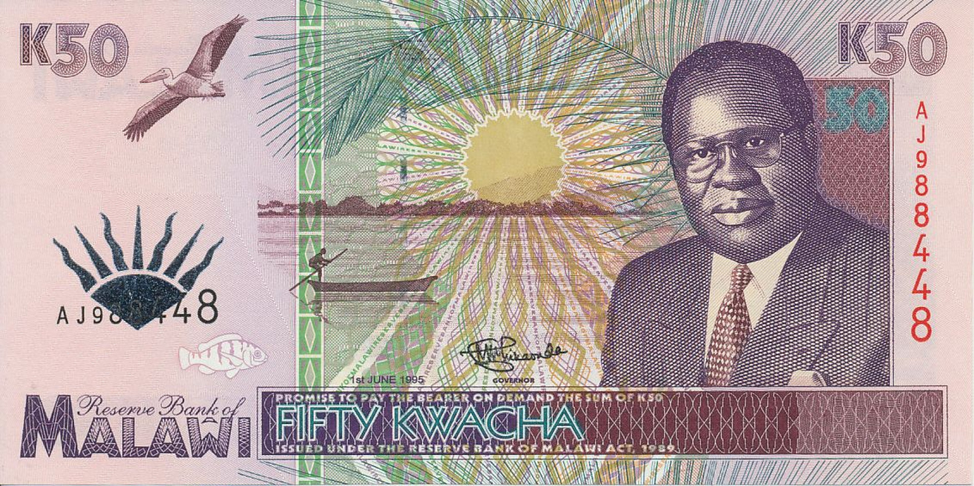 Malawi 50 kwacha 1995. P 33 (N)