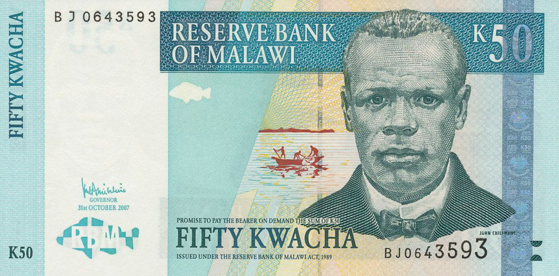 Malawi 50 kwacha 2007. P 53c (N)