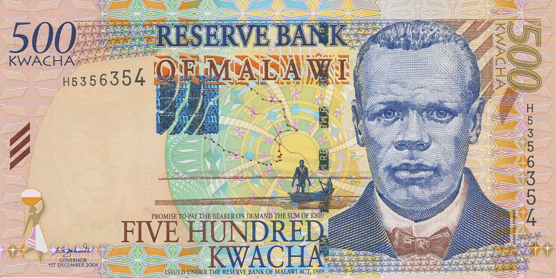 Malawi 500 kwacha 2001. P 48a (N)