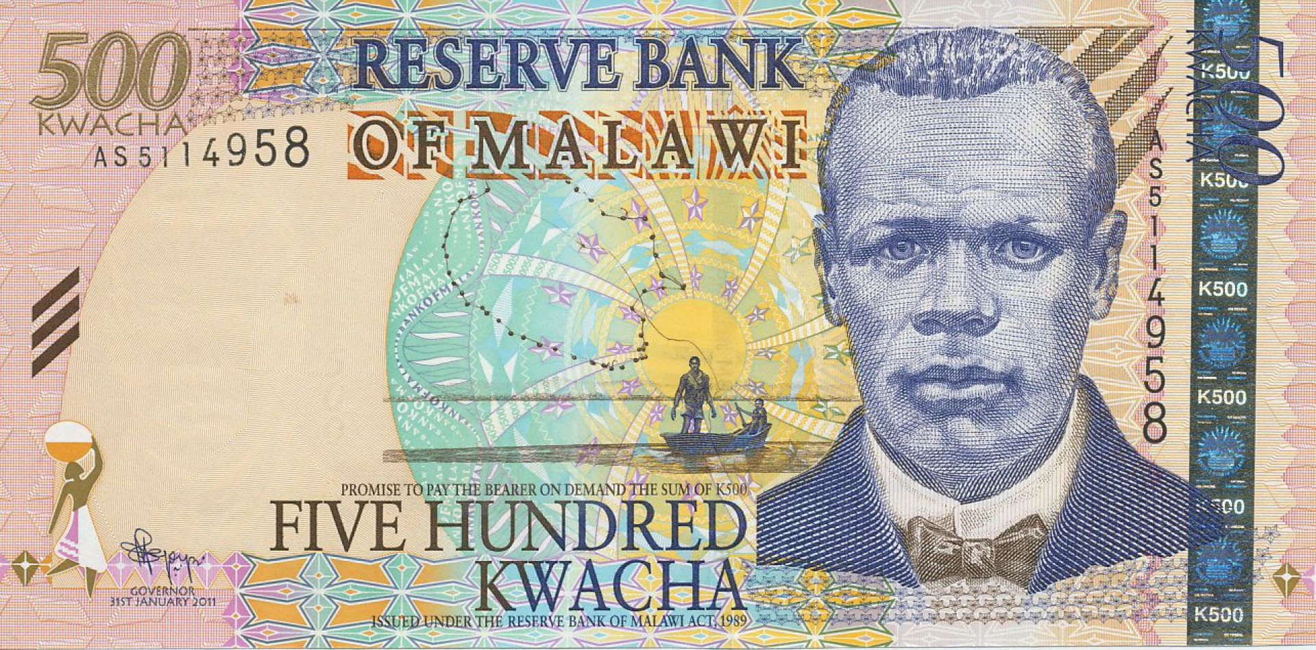 Malawi 500 kwacha 2011. P 56b (N)