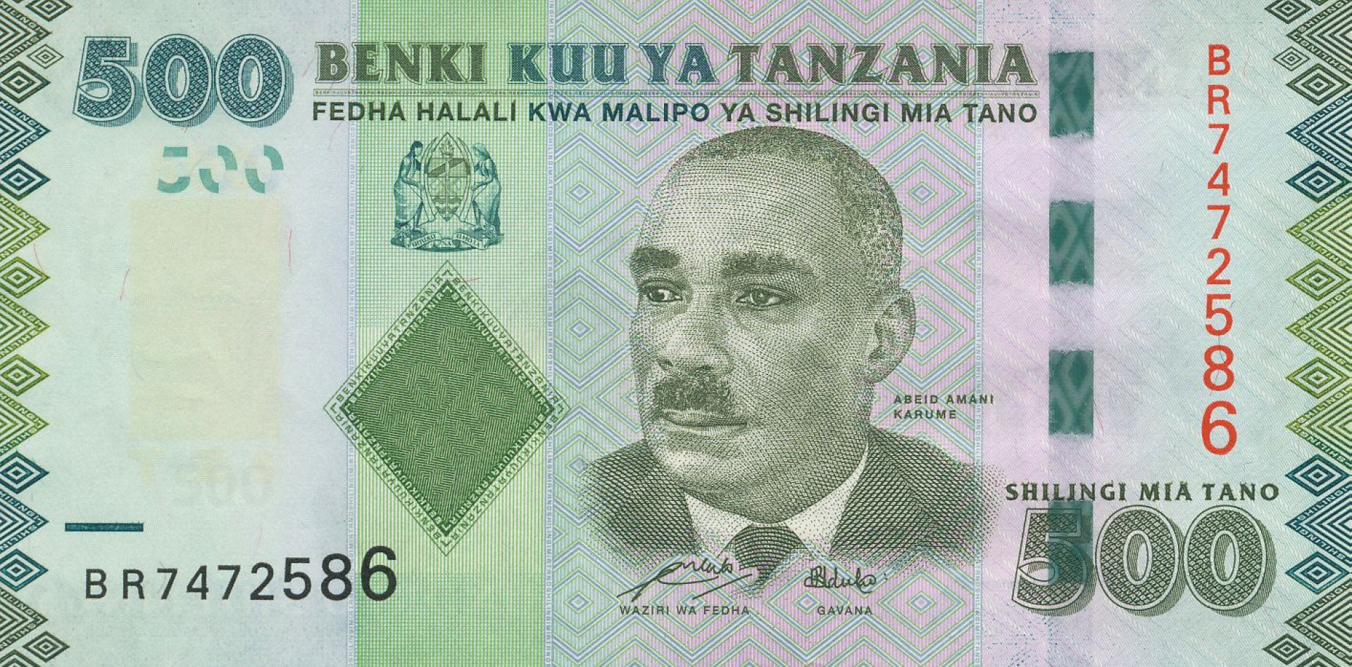 Tanzánia 500 shilingi 2010. P 40 (N)