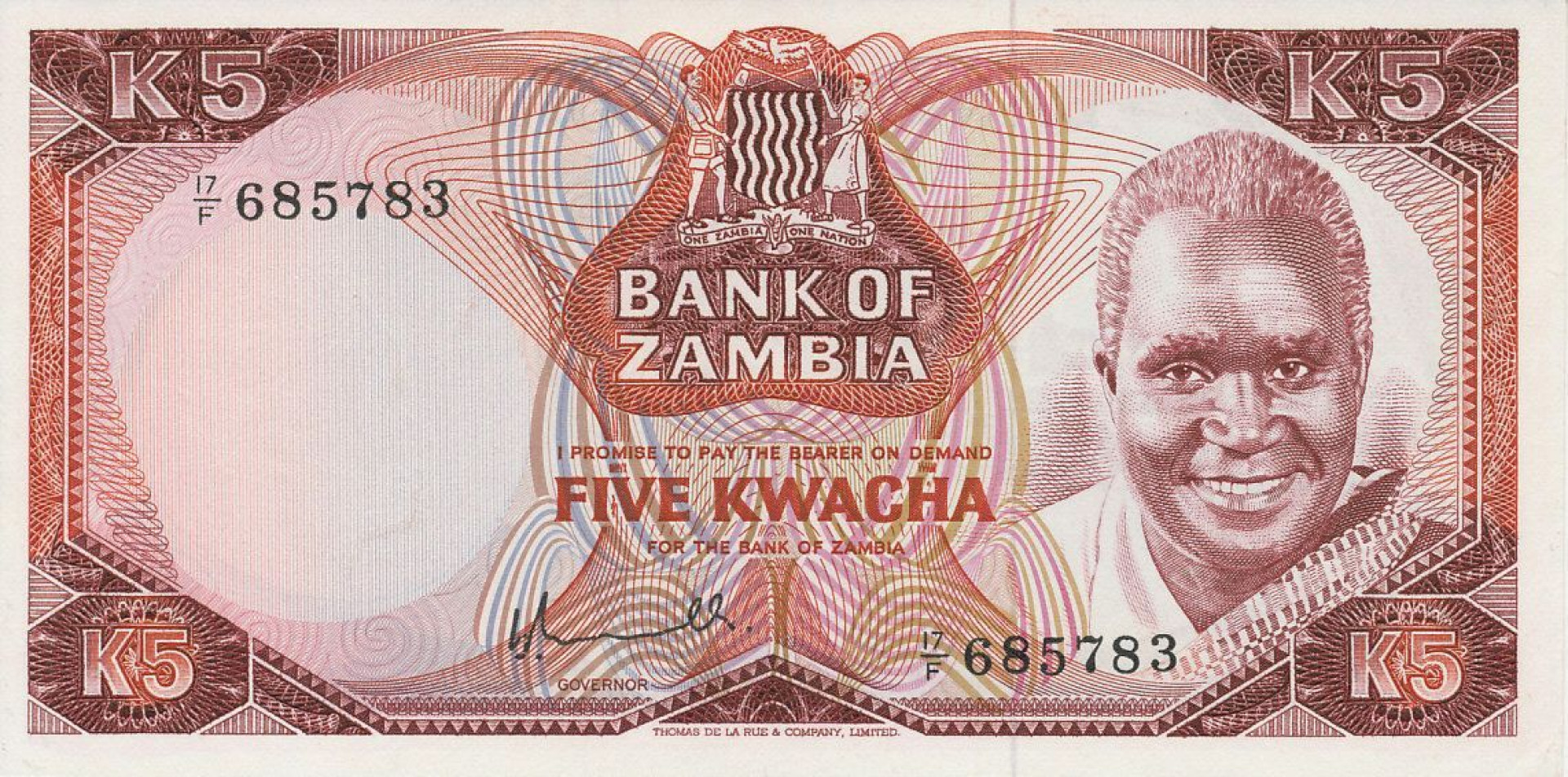 Zambia 5 kwacha 1976. P 21 (N)
