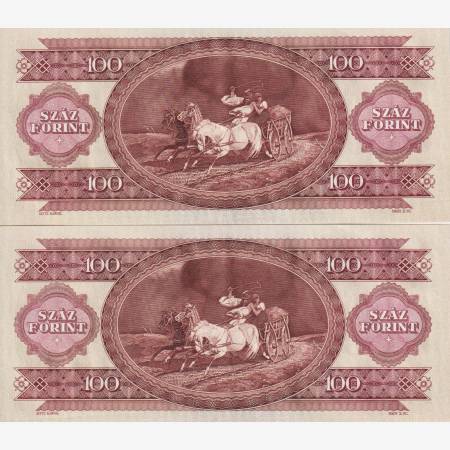 100 Forint 1989. B 181 2db sorszámkövető