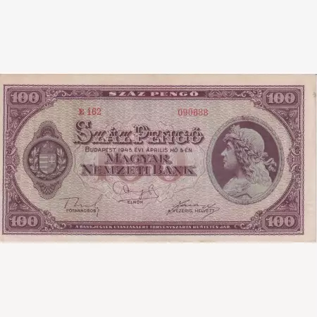 100 Pengő 1945. E 162
