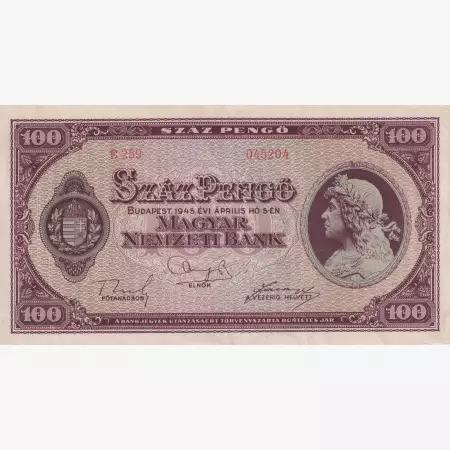 100 Pengő 1945. E 259
