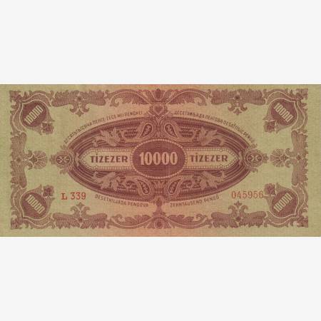 10.000 Pengő 1945. L 339 MNB bélyeggel
