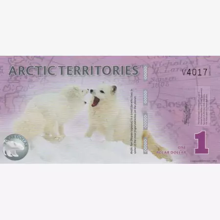Arctic Territories 1 dollár 2012.ser. polimer