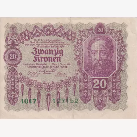 Ausztria 20 kronen 1922.