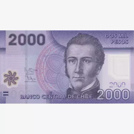 Chile 2000 pesos 2016. polimer