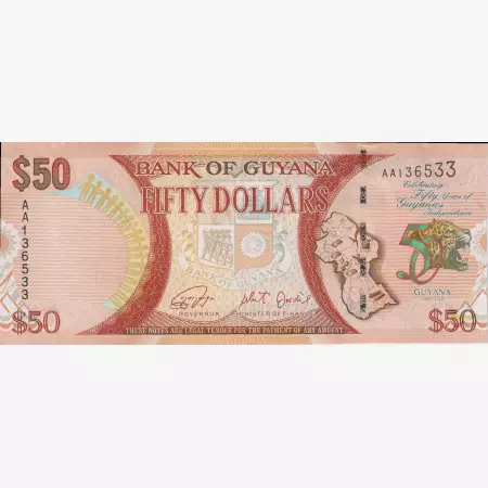 Guyana 50 dollár 2016.