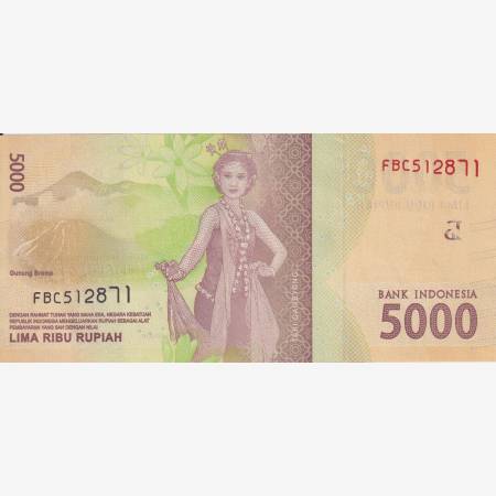 Indonézia 5000 rupiah 2016.