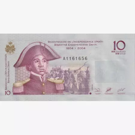 Haiti 10 gourdes 2004.