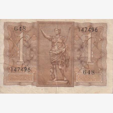 Olaszország 1 lira 1939.