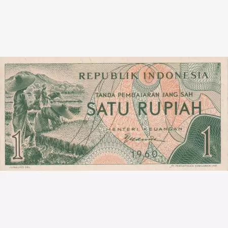 Indonézia 1 rupiah 1960.