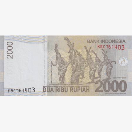 Indonézia 2000 rupiah 2009.