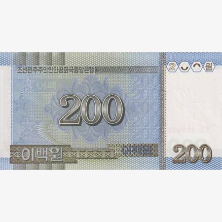 Észak-Korea 200 won 2005.
