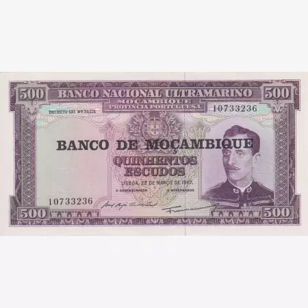 Mozambik 500 escudos 1967.