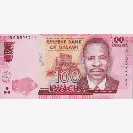 Malawi 100 kwacha 2016.
