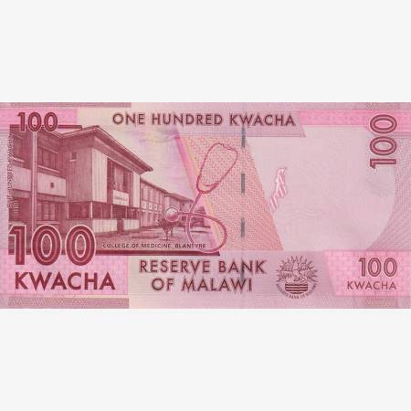 Malawi 100 kwacha 2016.