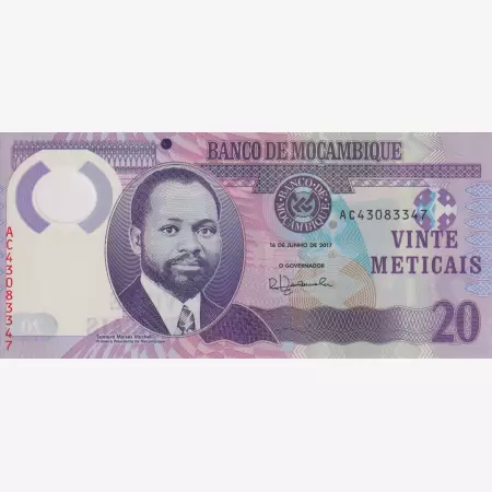 Mozambik 20 meticais 2017. polimer