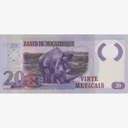 Mozambik 20 meticais 2017. polimer
