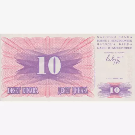 Bosznia-Hercegovina 10 dinár 1992.