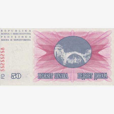 Bosznia-Hercegovina 50 dinár 1992.