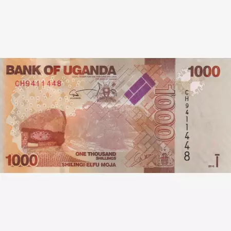 Uganda 1000 shillings 2015.