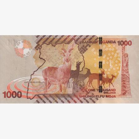 Uganda 1000 shillings 2015.